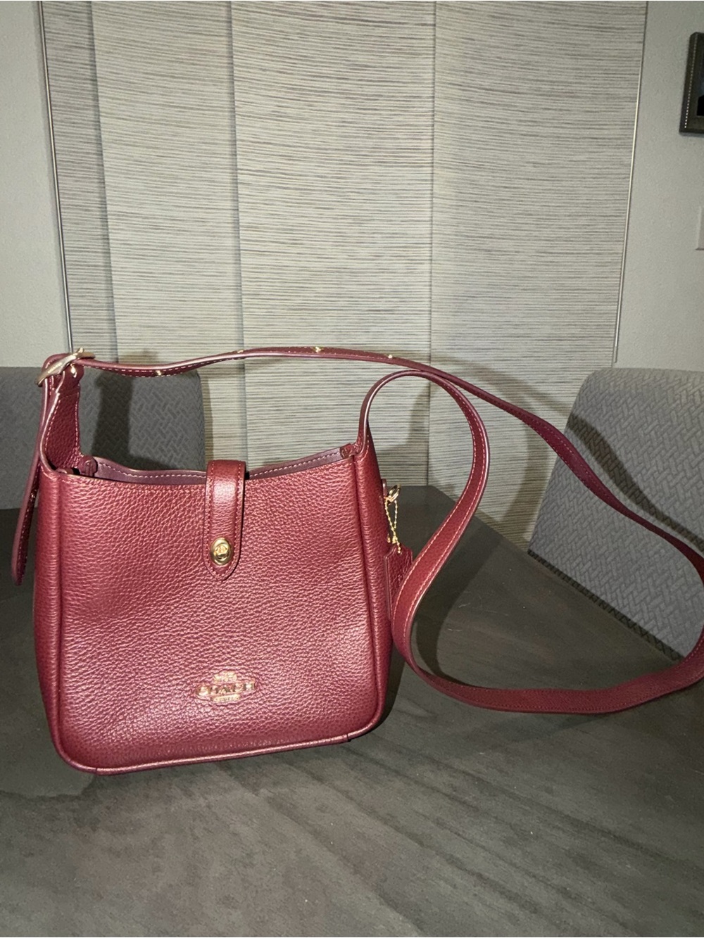 Coach Mini Hadley Crossbody Bag in Dark Wine